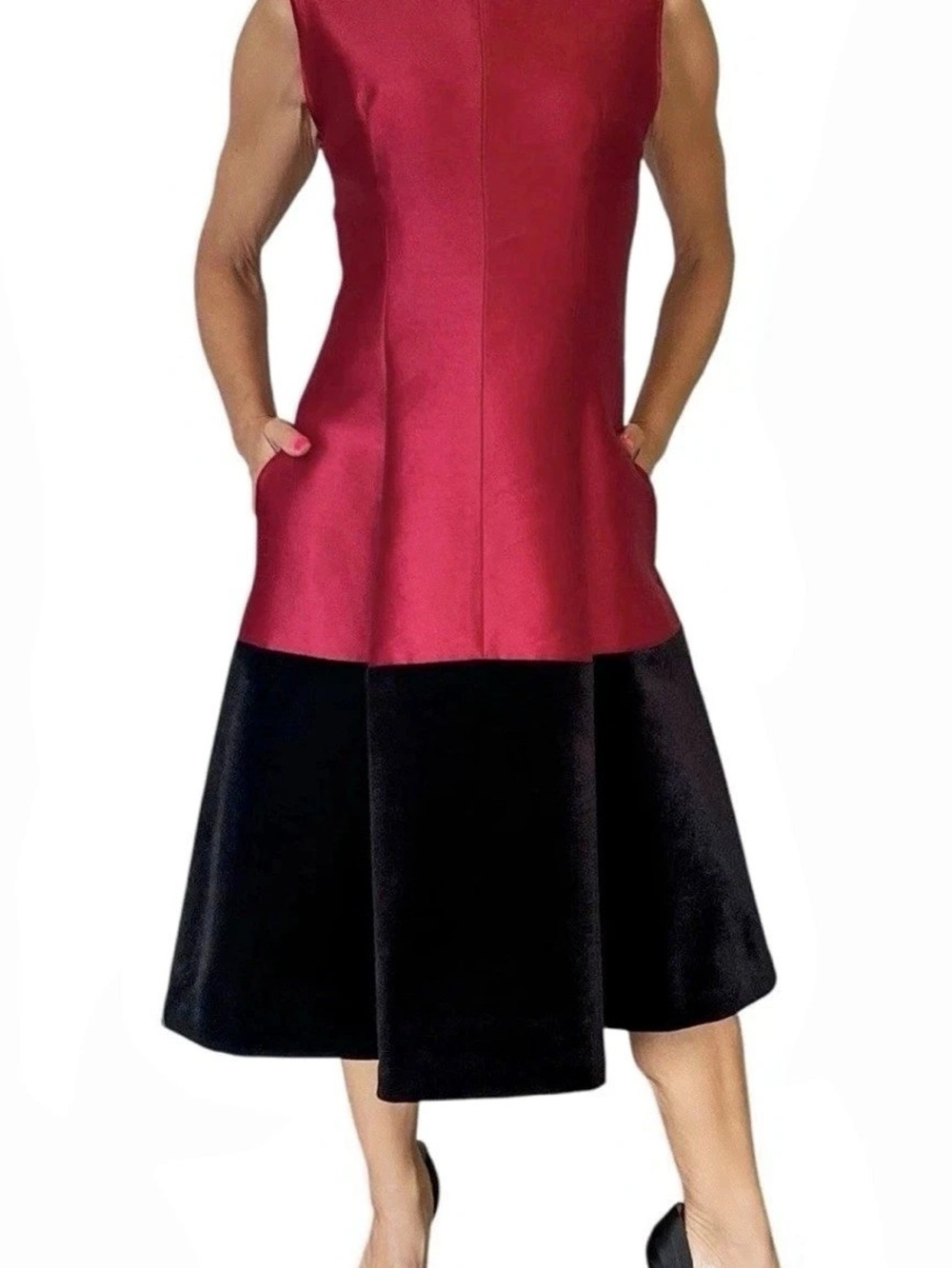 Kate Spade New York Colorblock Midi Dress Size 8 Like New